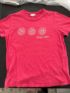 Kids' Pink 'Smile More' Graphic Tee